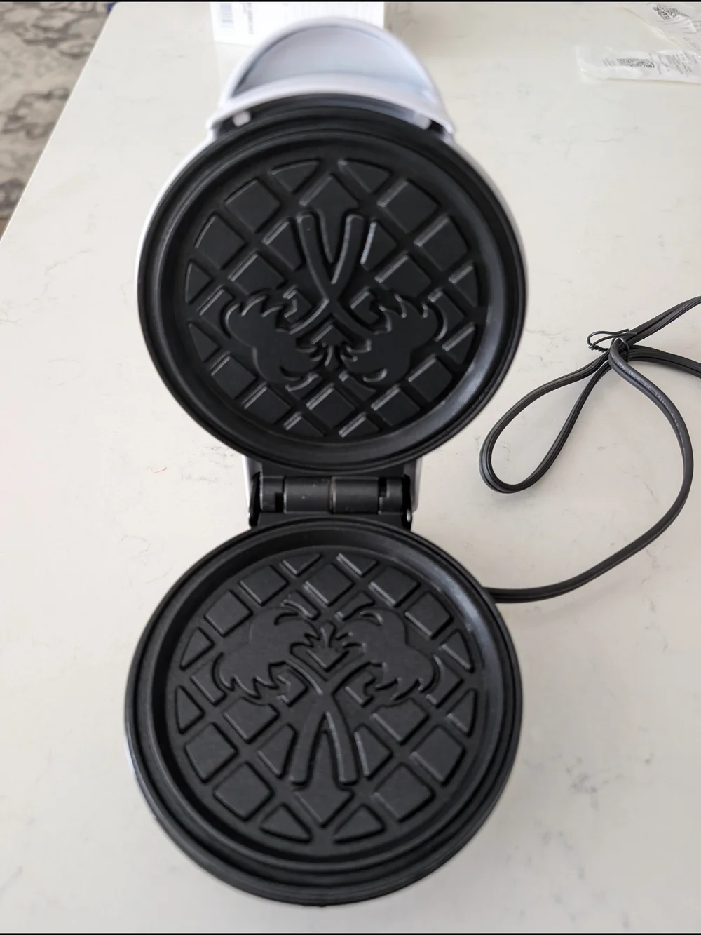 White & Red Mini Waffle Maker